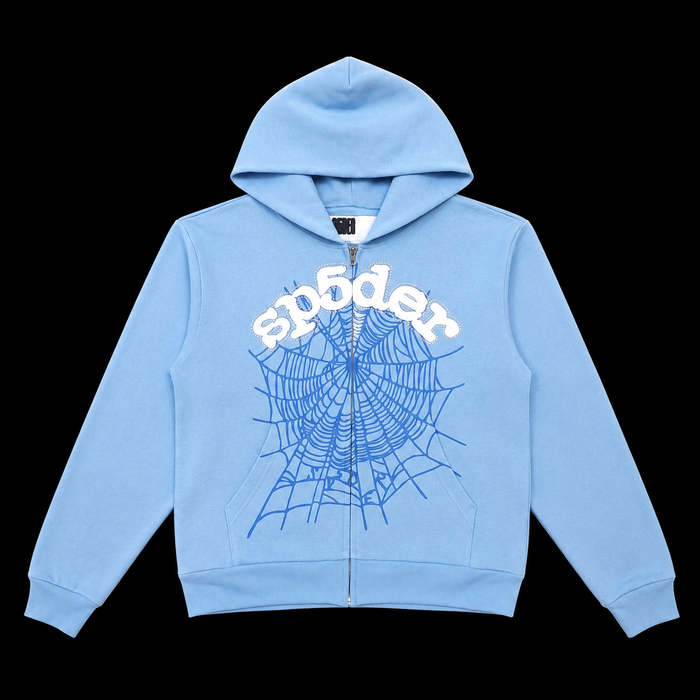 Sp5der Blue Hoodie